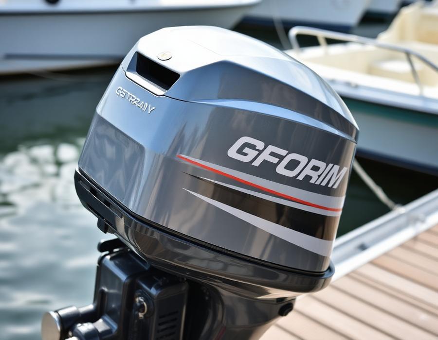 Restored outboard engine after service